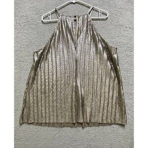 Torrid shirt Women’s Gold Metallic Tank Top Size 2X blouse